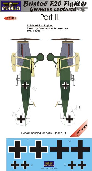 1/72 Decals Bristol F.2b Fighter Captured - Part 2