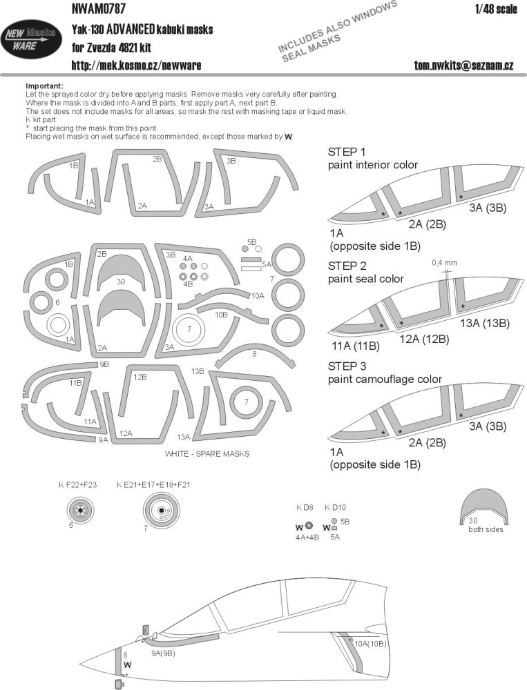 1/48 Mask Yak-130 ADVANCED (ZVE 4821)