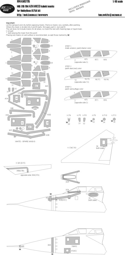 1/48 Mask MiG-31B/BM ADVANCED (HOBBYB 81754)