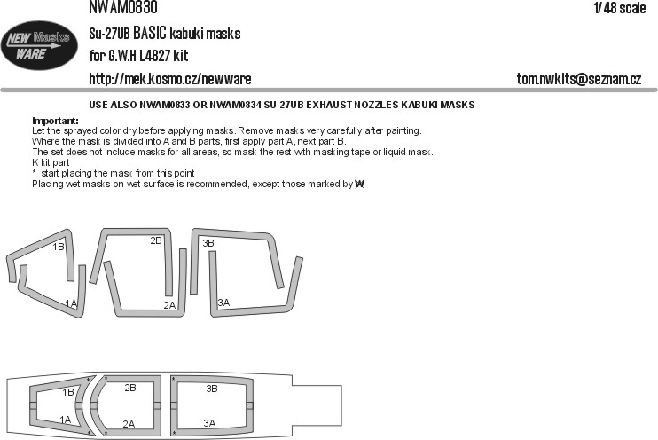 1/48 Mask Su-27UB BASIC (GWH L4827)