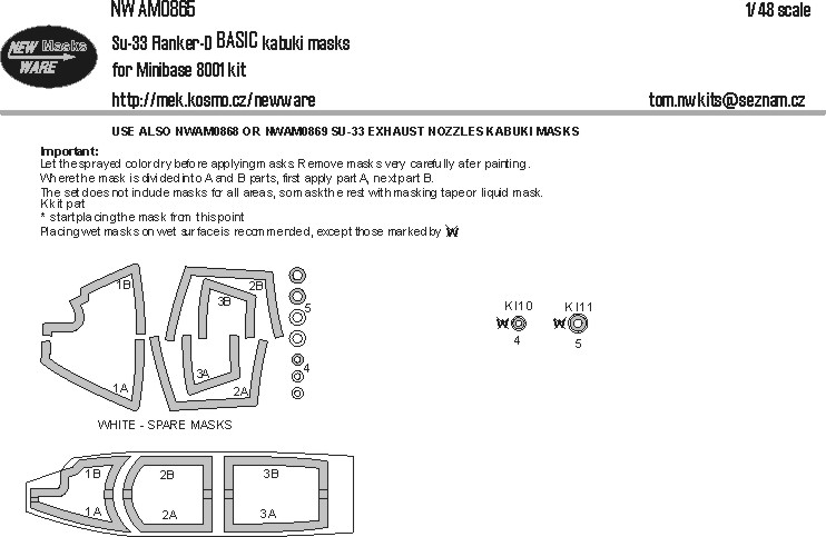 1/48 Mask Su-33 Flanker-D BASIC (MINIBASE 8001)