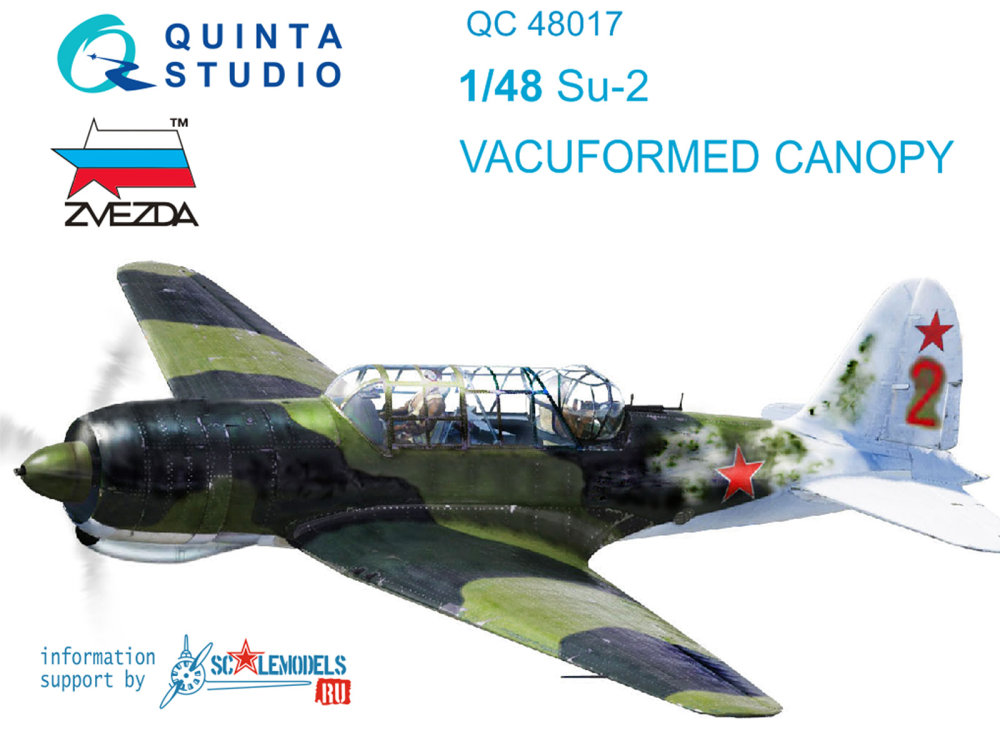 1/48 Vacu canopy for Su-2 (ZVE)