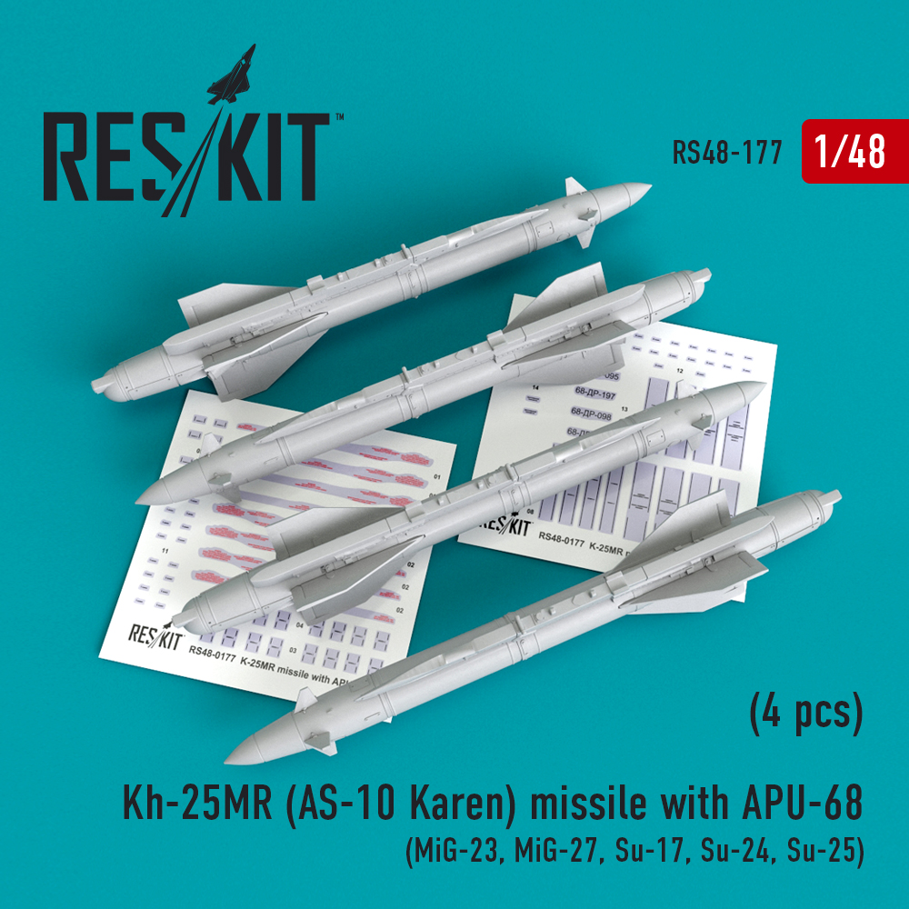 1/48 Kh-25MR (AS-10 Karen) missile w/ APU-68 (4x)