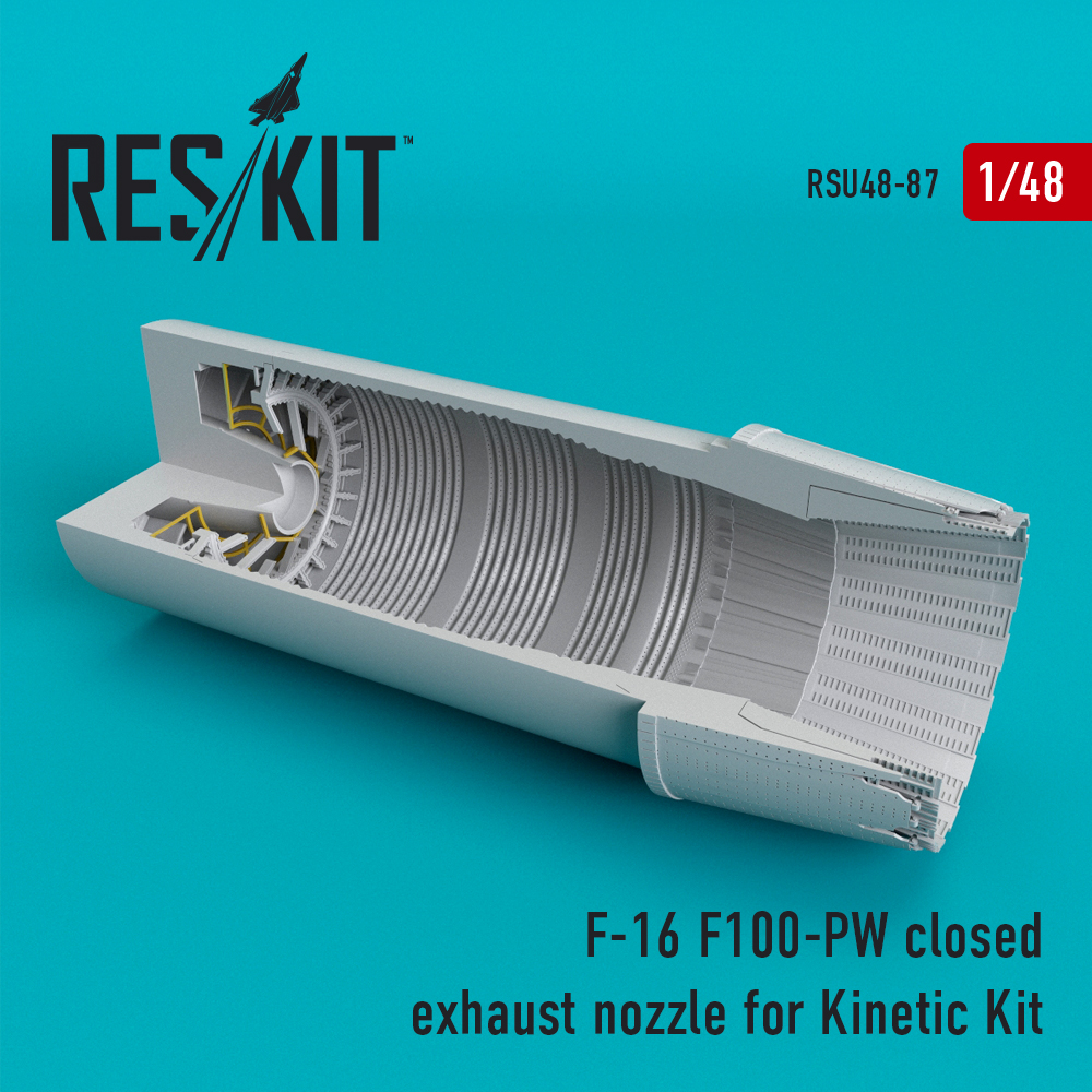 1/48 F-16 (F100-PW) closed exhaust nozzle (KIN) 