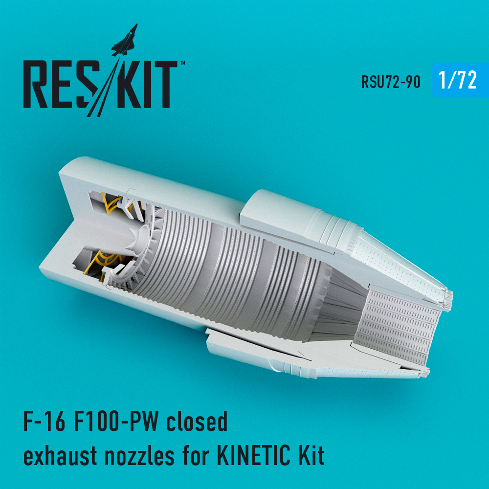 1/72 F-16 F100-PW closed exh. nozzles (KIN)