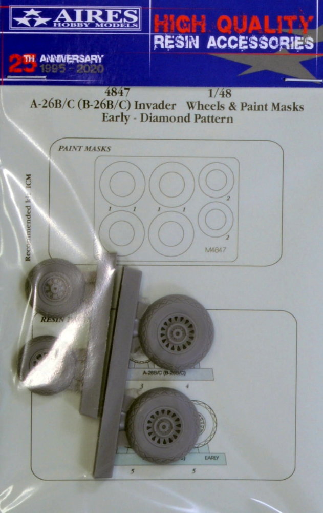 1/48 A-26B/C (B-26B/C) Invader Early wheesl&p.mask