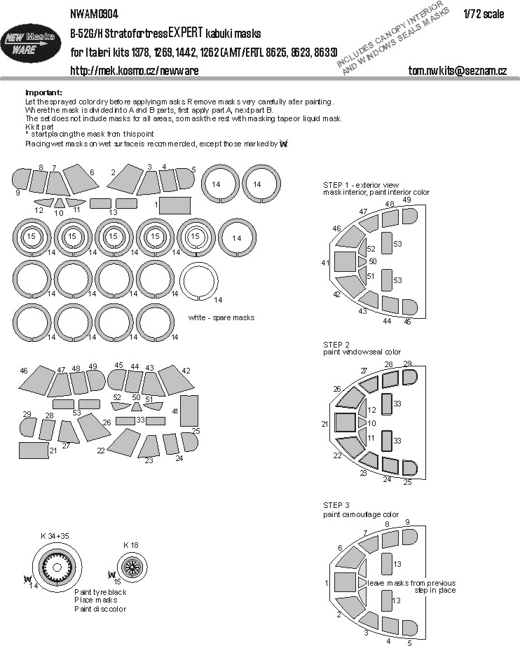 1/72 Mask B-52G/H Stratofortress EXPERT (ITAL)