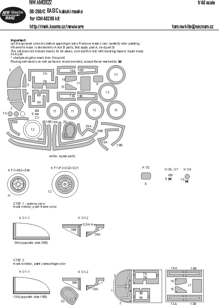 1/48 Mask DB-26B/C BASIC (ICM 48286)