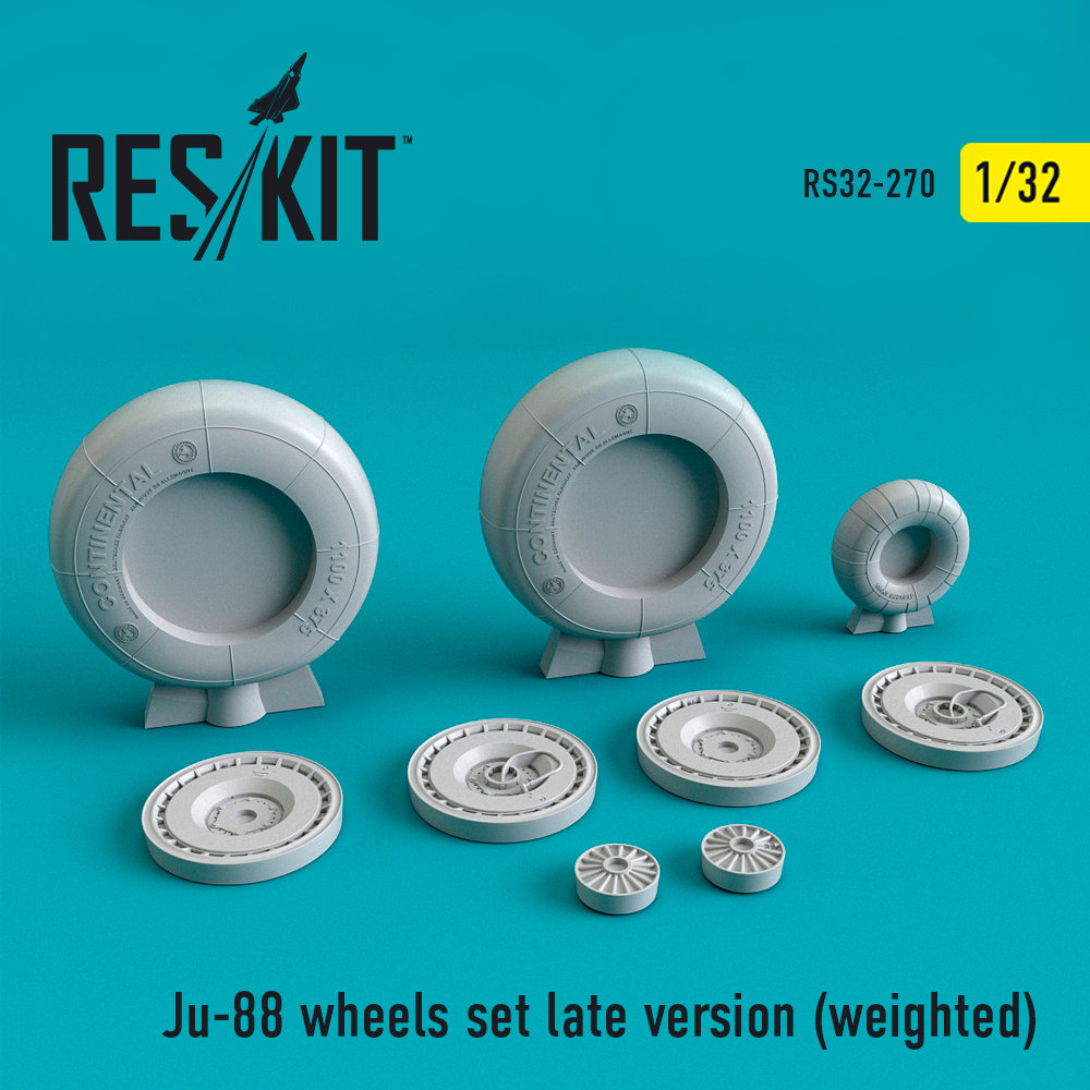 1/32 Ju-88 wheels set late version (weighted) 