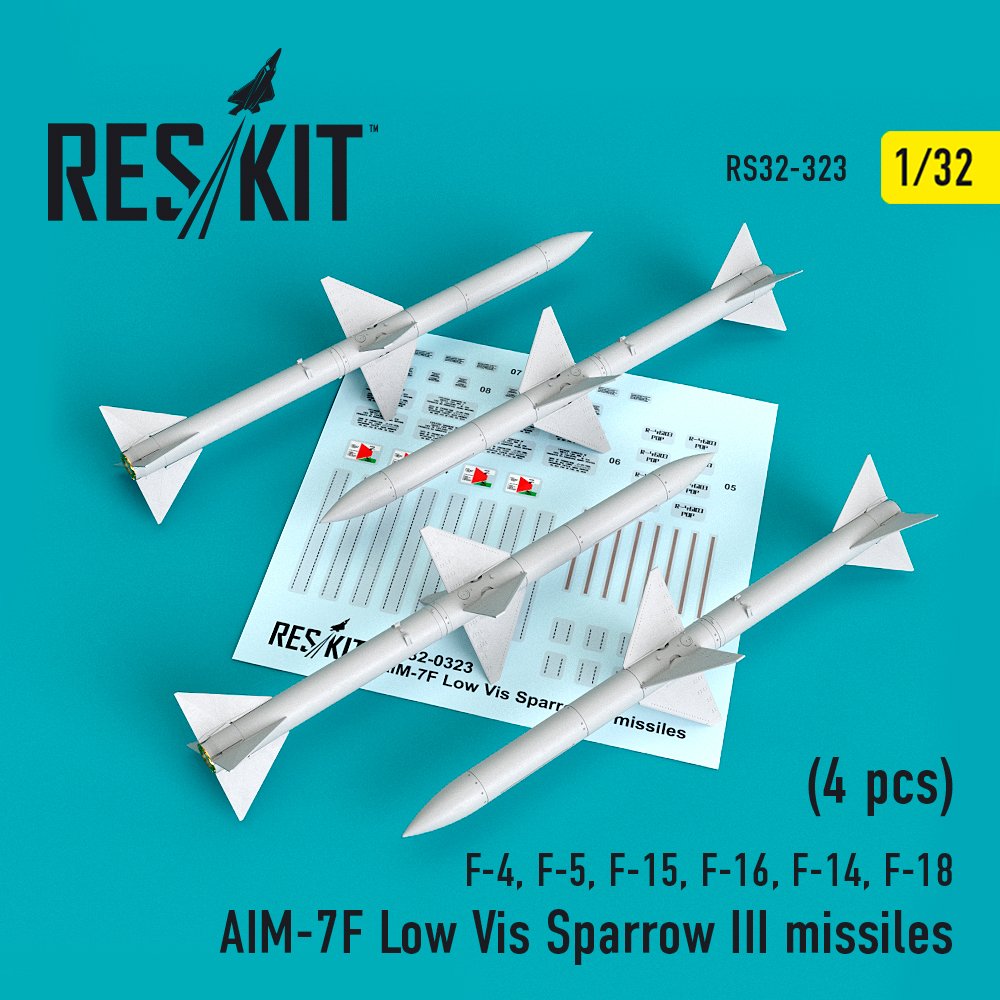 1/32 AIM-7F Low Vis Sparrow III missiles (4 pcs.) 