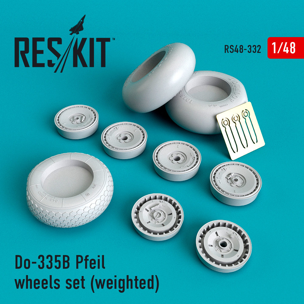 1/48 Do-335B Pfeil wheels set (weighted) 