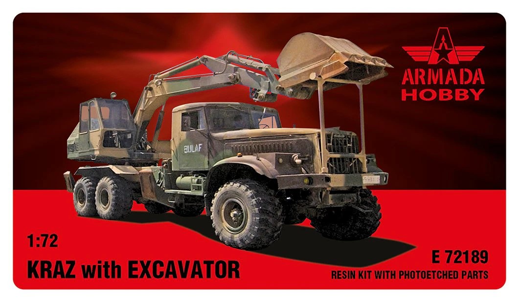 1/72 KRAZ with Excavator (resin kit w/PE)