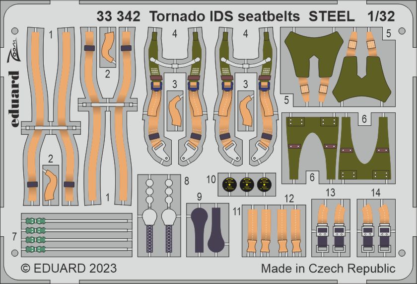 1/32 Tornado IDS seatbelts STEEL (ITAL)