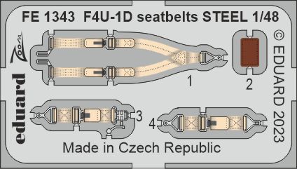 1/48 F4U-1D seatbelts STEEL (HOBBYB)