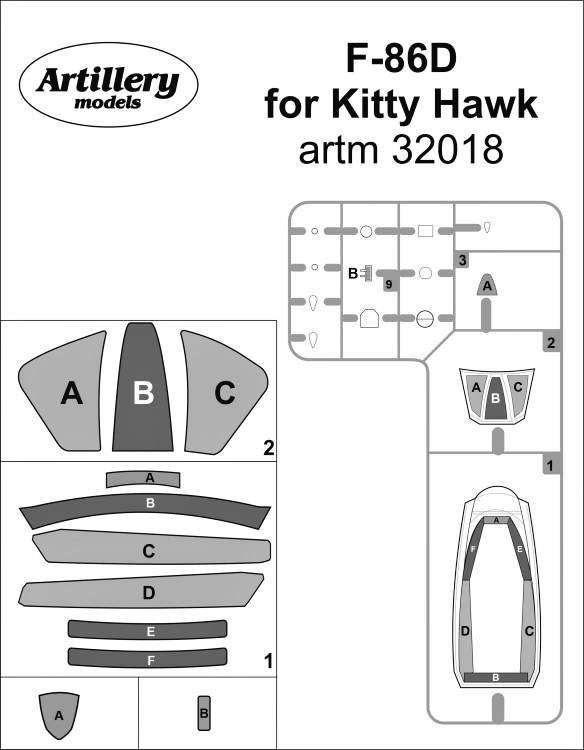 1/32 Masks for F-86D Sabredog (KITTYH)