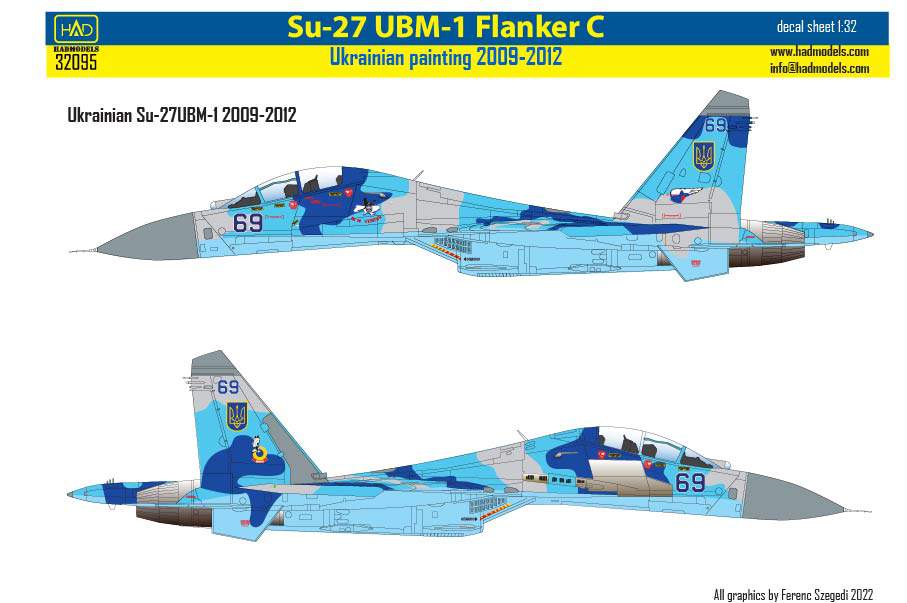 1/32 Decal Su-27 UBM-1 Flanker C Ukrain.digit camo