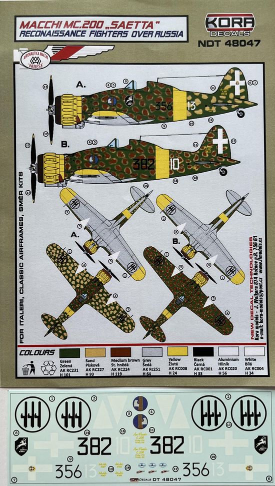 1/48 Decals MC.200 Saetta Rec.Fighters over Russia