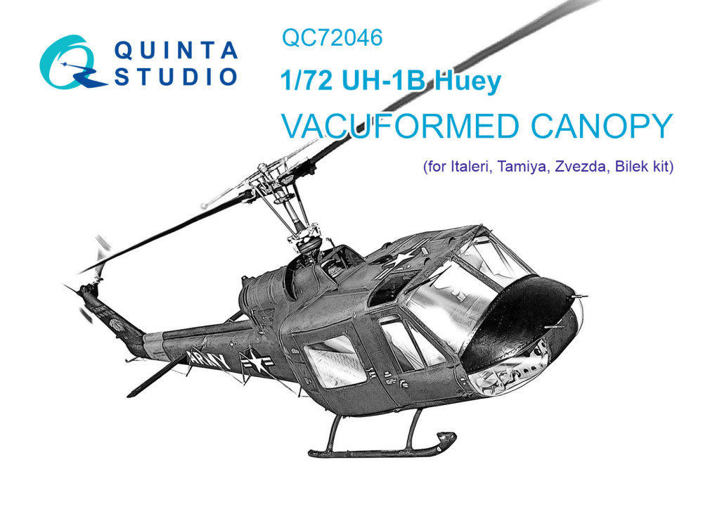 1/72 Vacu canopy Uh-1B (ITAL)