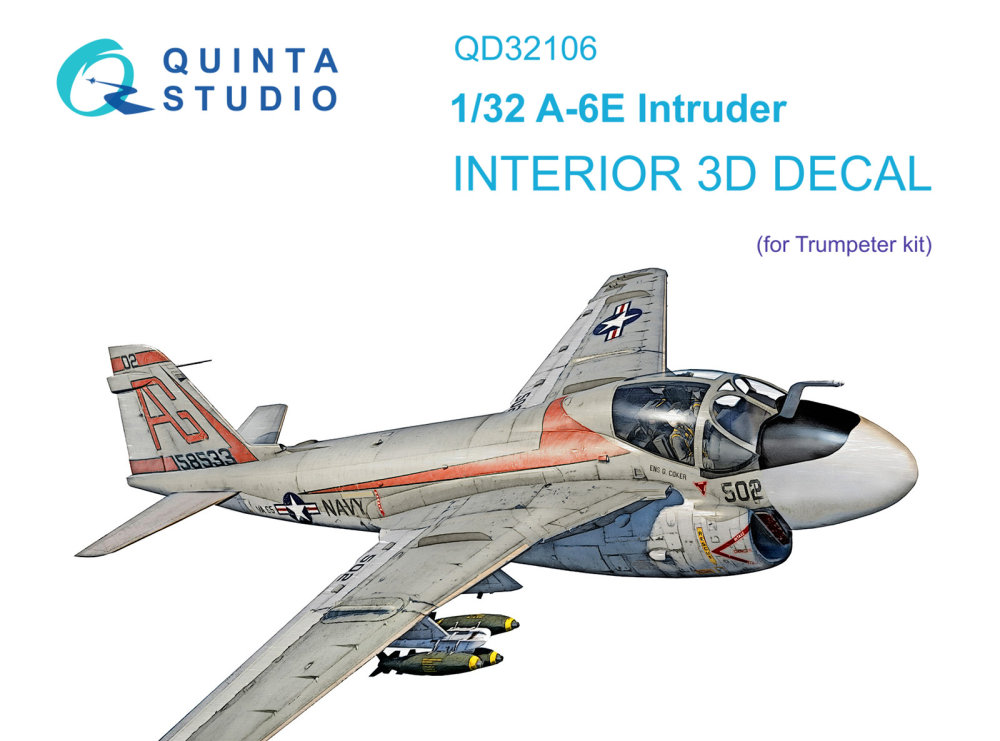1/32 A-6E Intruder 3D-Printed&col. Interior (TRUM)