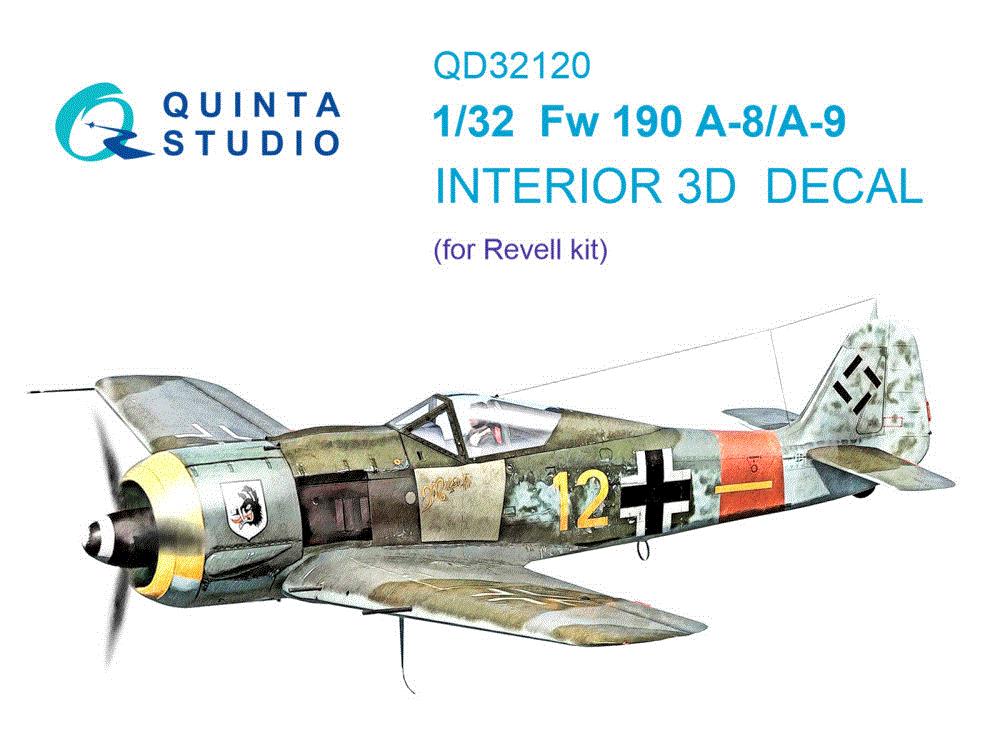 1/32 Fw 190 A-8/A-9 3D-Printed&col.Interior (REV)