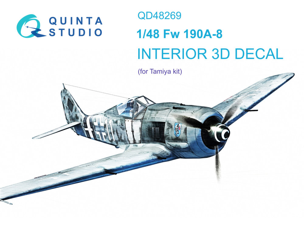 1/48 Fw 190A-8 3D-Printed&col. Interior (TAM)