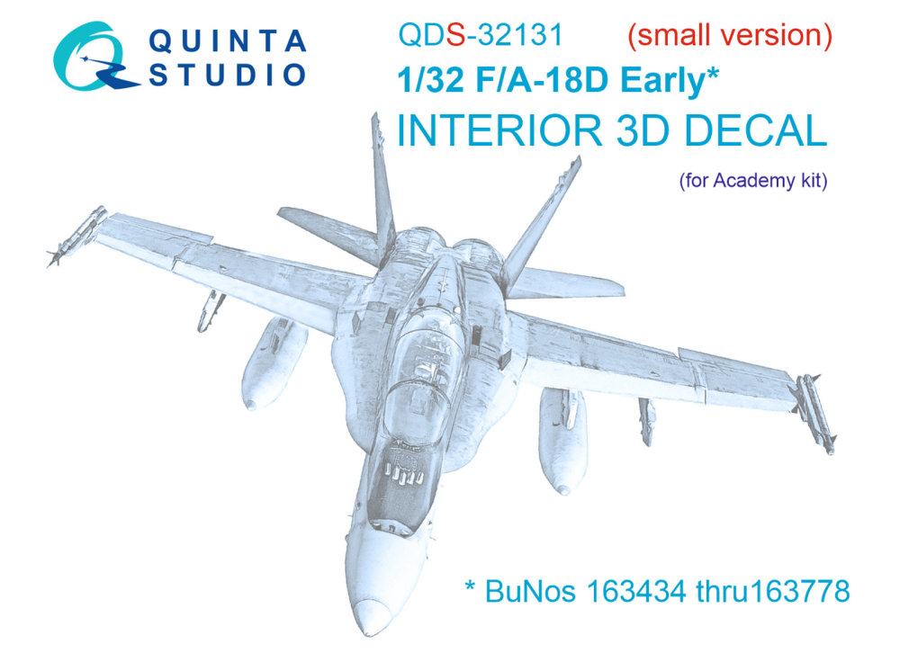 1/32 F/A-18D Early 3D-Printed&col.Interior SMALL