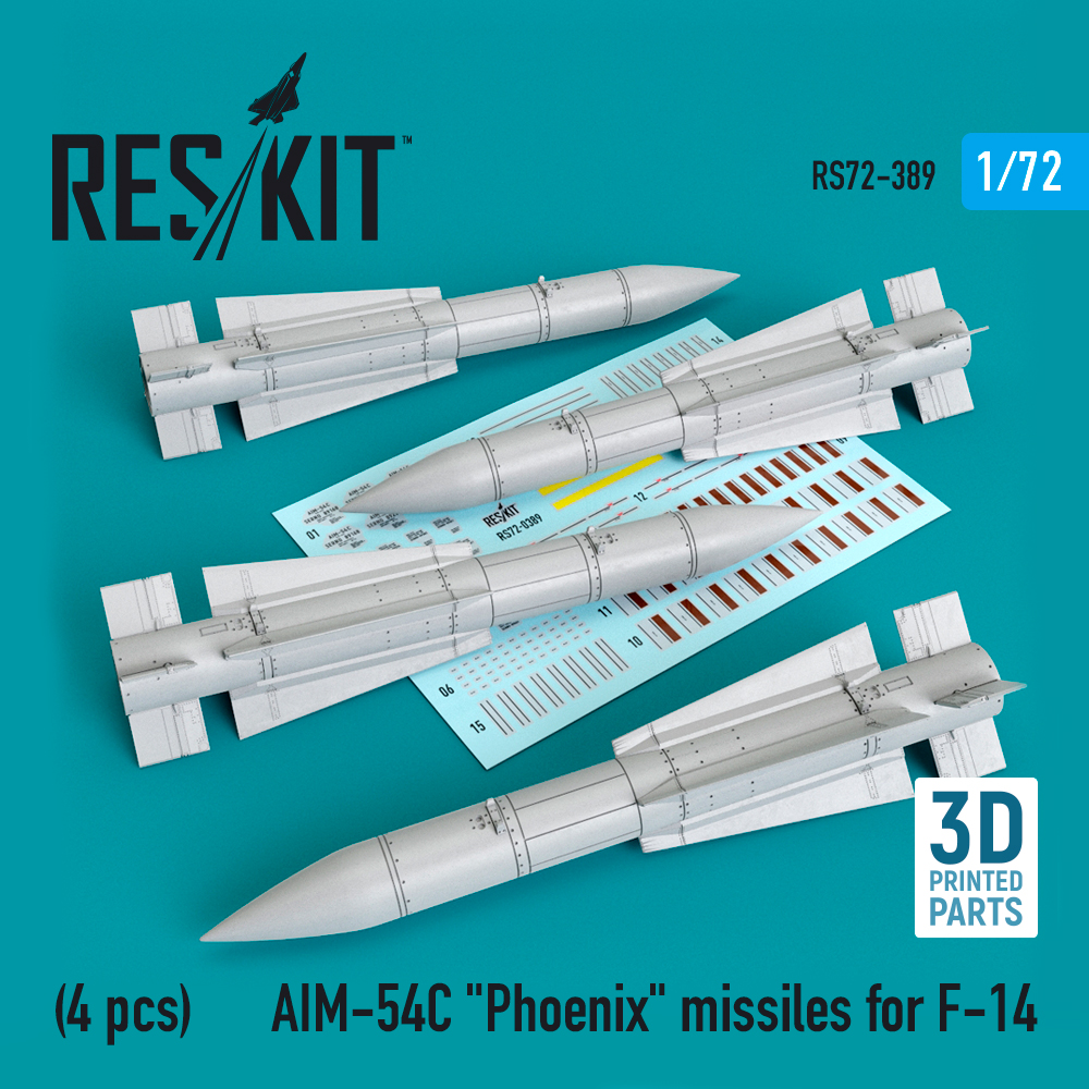 1/72 AIM-54C 'Phoenix' missiles for F-14 (4pcs.)