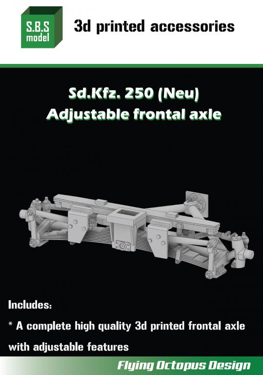 1/35 Adjustable frontal axle for Sd.Kfz.250 (Neu)