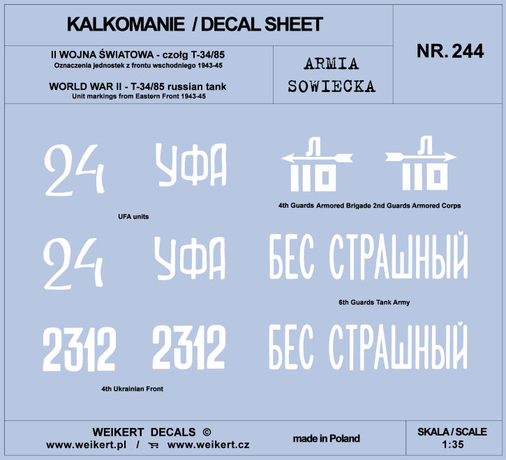 1/35 Soviet Army T-34/85 East.Front, 1943-45 Pt.3