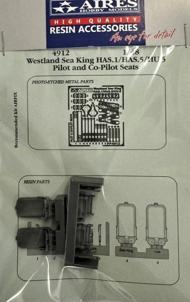1/48 Westland Sea King HAS.1/HAS.5/HU.5 seats (2x)