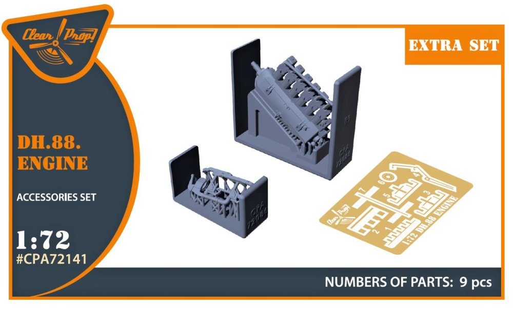 1/72 DH.88 Comet engine set (3D print)