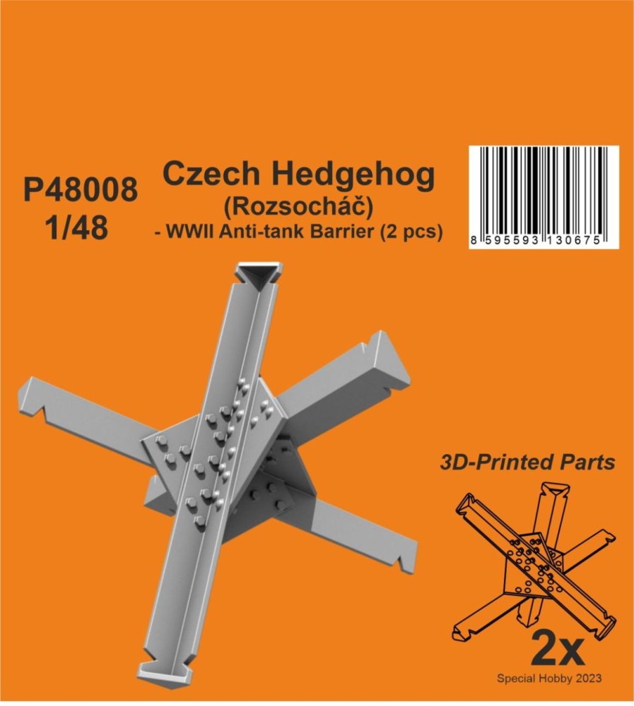 1/48 Czech Hedgehog - WWII Anti-tank Barrier (2x)