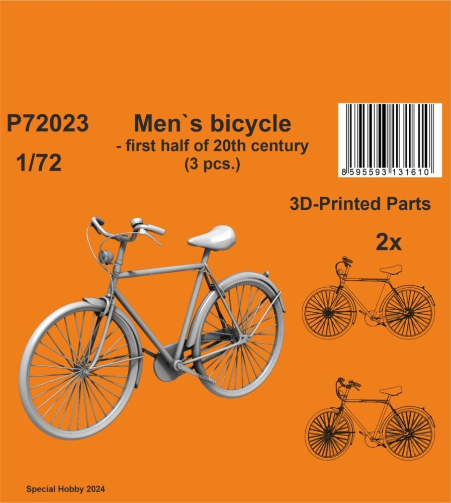 1/72 Men's bicycle - 1st half of 20th century (3x)
