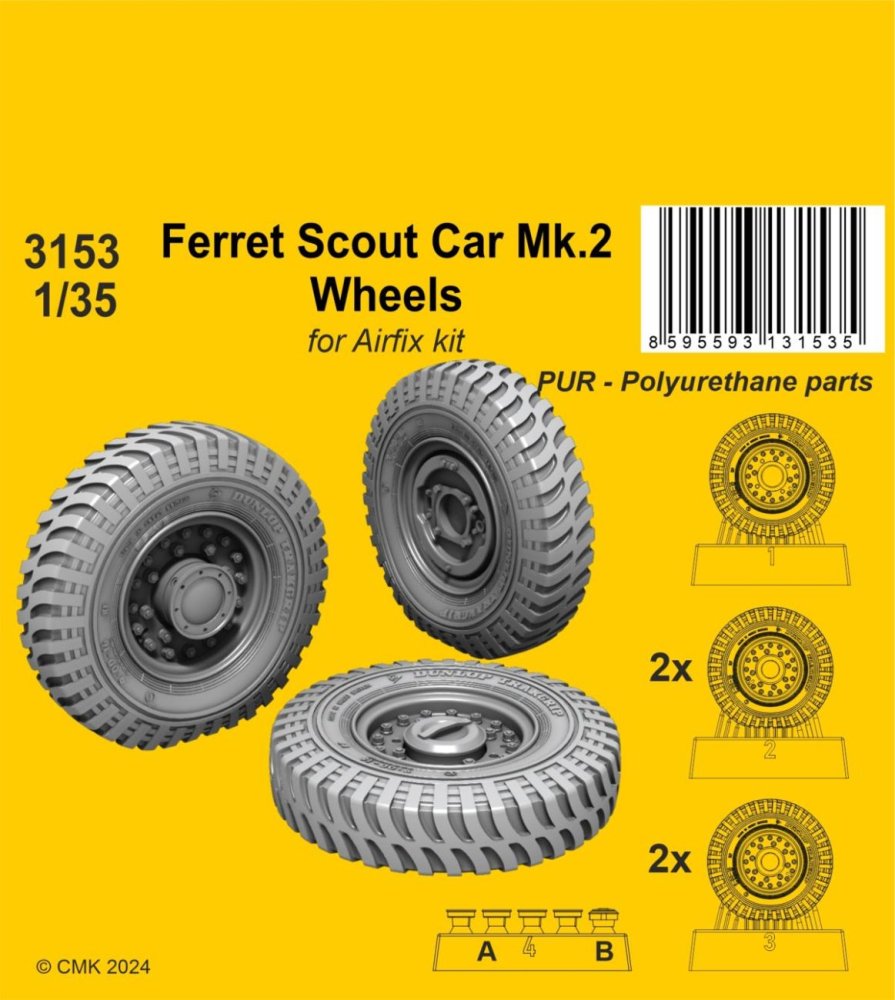 1/35 Ferret Scout Car Mk.2 Wheels (AIRFIX)