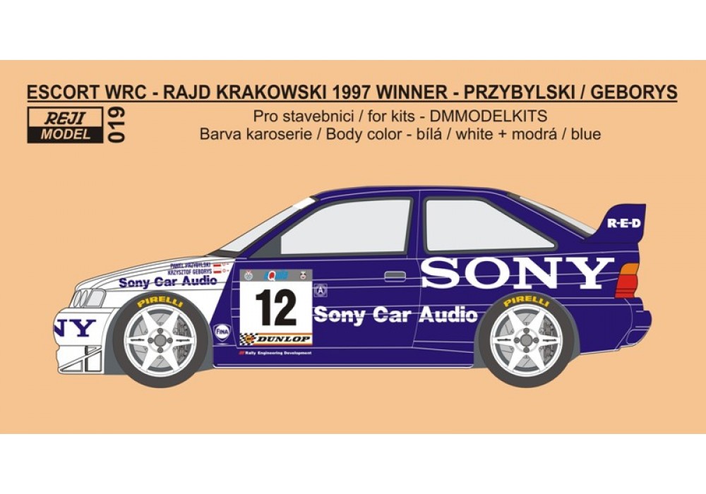 1/24 Transkit Ford Escort WRC SONY 1997 Winner