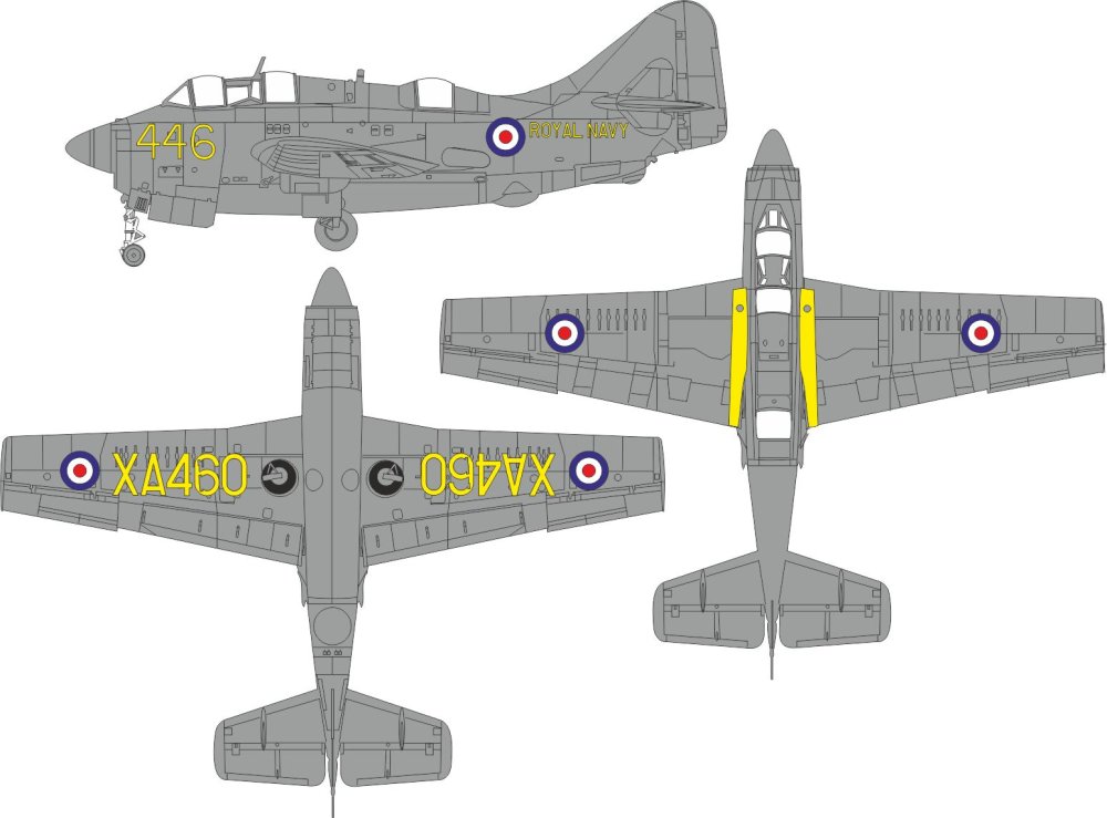 Mask 1/48 Gannet AS.1/AS.4 national & a/c marking 