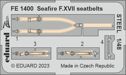 1/48 Seafire F.XVII seatbelts STEEL (AIRF)