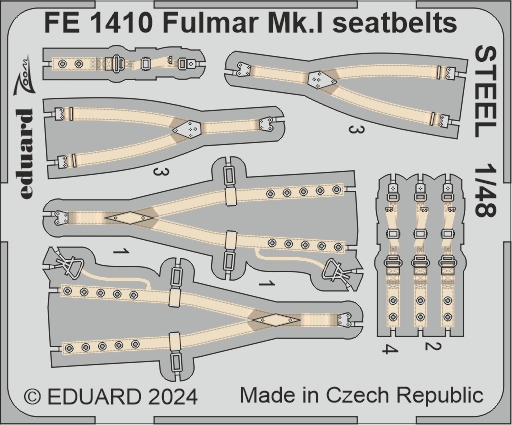 1/48 Fulmar Mk.I seatbelts STEEL (TRUMP)