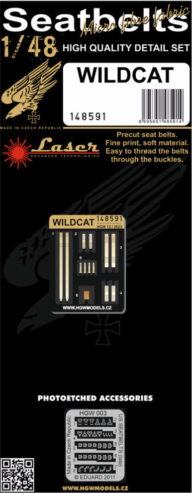 1/48 Seatbelts Wildcat (laser)