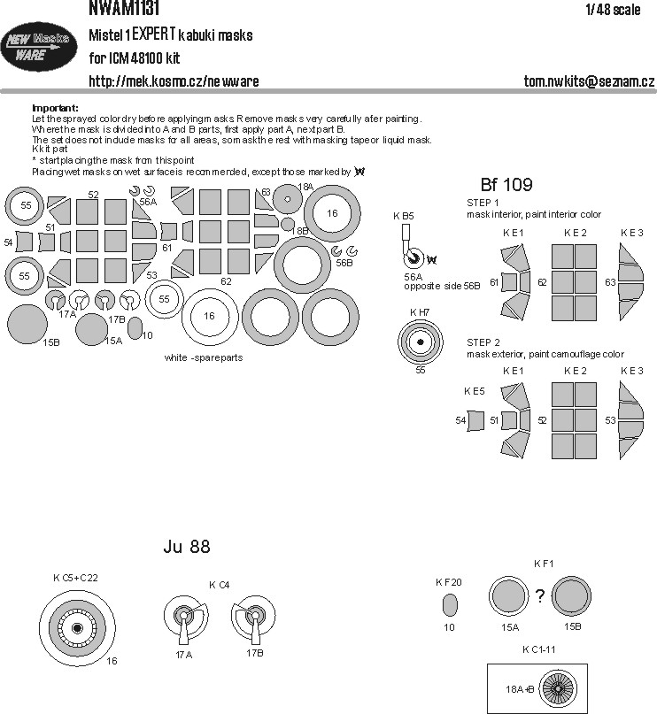 1/48 Mask Mistel 1 EXPERT (ICM 48100)