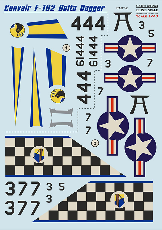 1/48 Convair F-102 Delta Dagger - Pt.2 (wet decal)