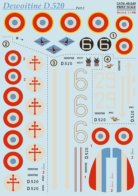 1/48 Dewoitine D.520 - Part 1 (wet decal)