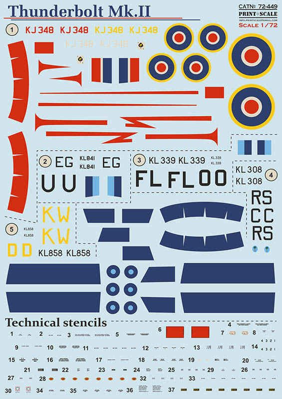 1/72 Thunderbolt Mk II (wet decal)