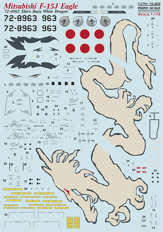 1/72 F-15 Mitsubishi F-15J Eagle White Dragon