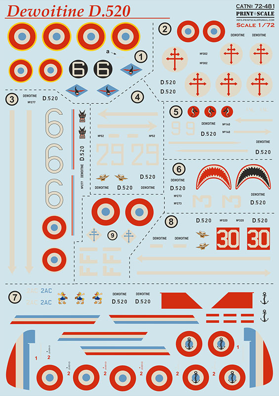 1/72 Dewoitine D.520 - Part 2 (wet decal)