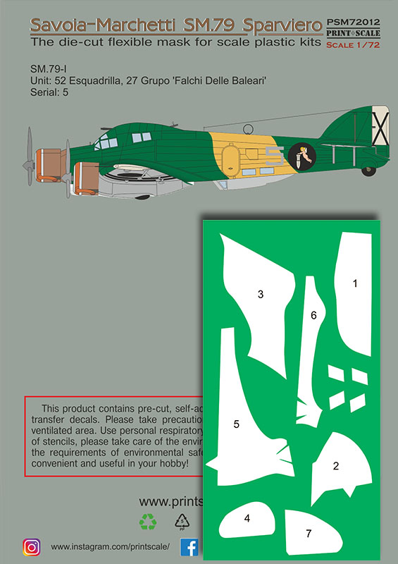 1/72 Mask Savoia-Marchetti SM.79 Part 3