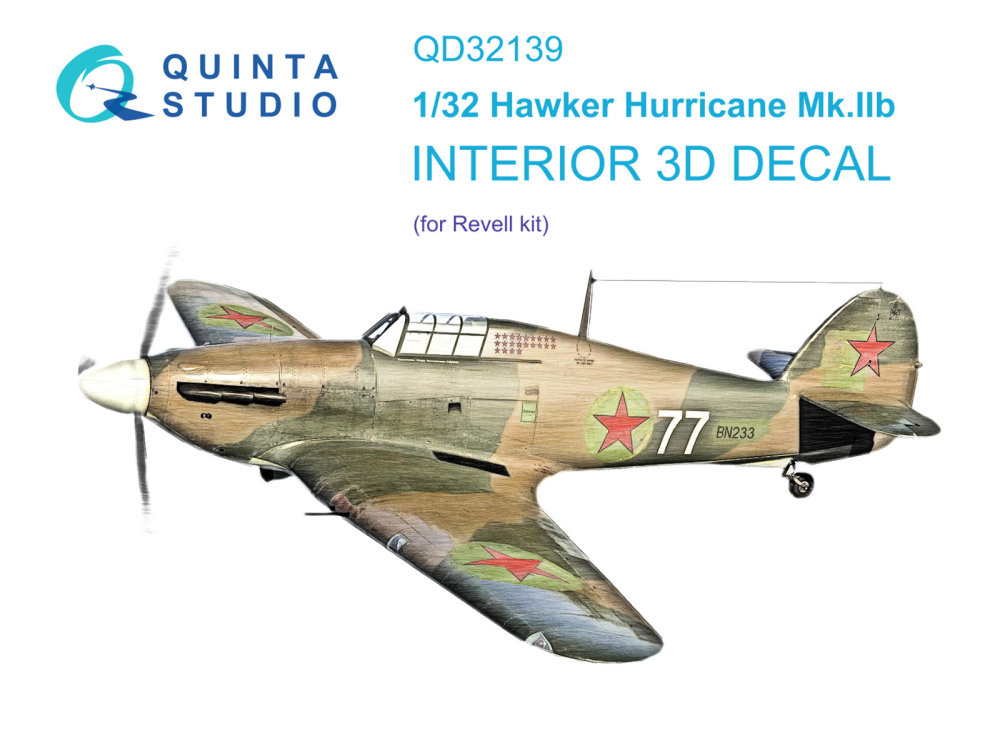 1/32 Hawker Hurricane Mk.IIb 3D-Print.&colour.Int.