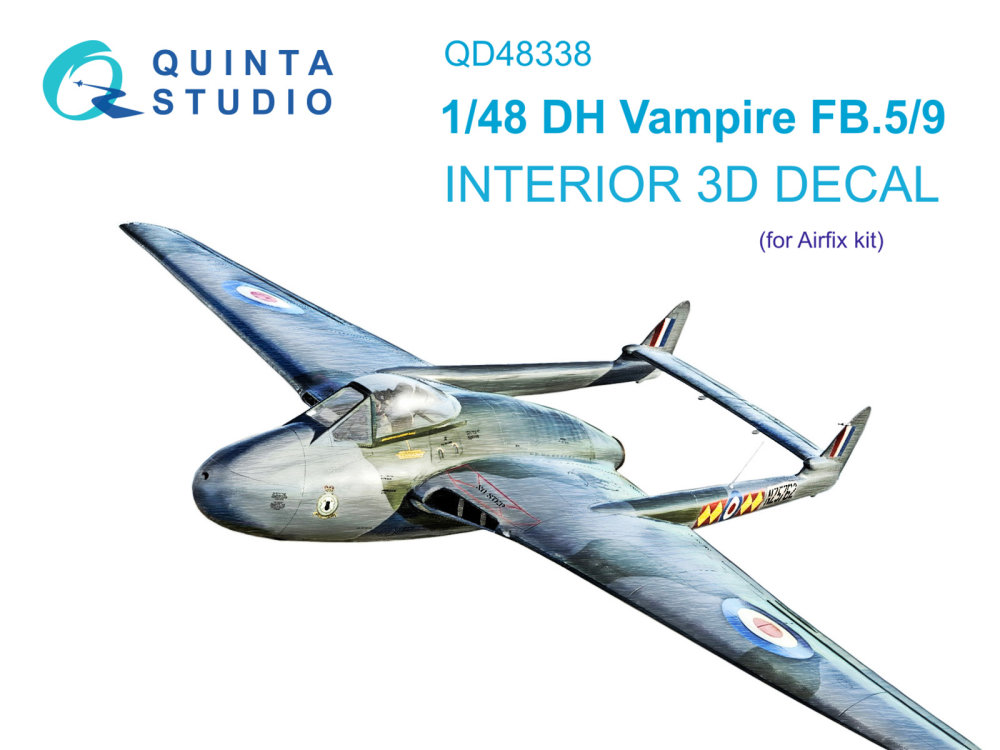 1/48 DH Vampire FB.5/FB.9 3D-Print.&col.Interior