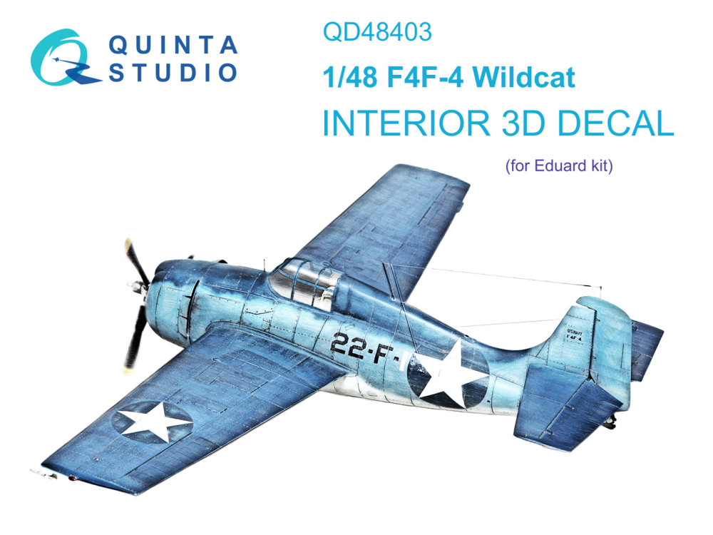 1/48 F4F-4 Wildcat 3D-Print.&col.Interior (EDU)
