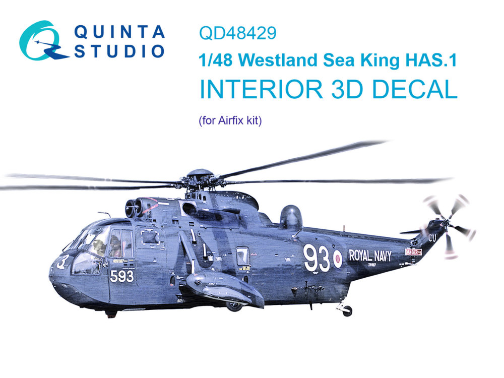 1/48 Westland Sea King HAS.1 3D-Print.&col.Inter.